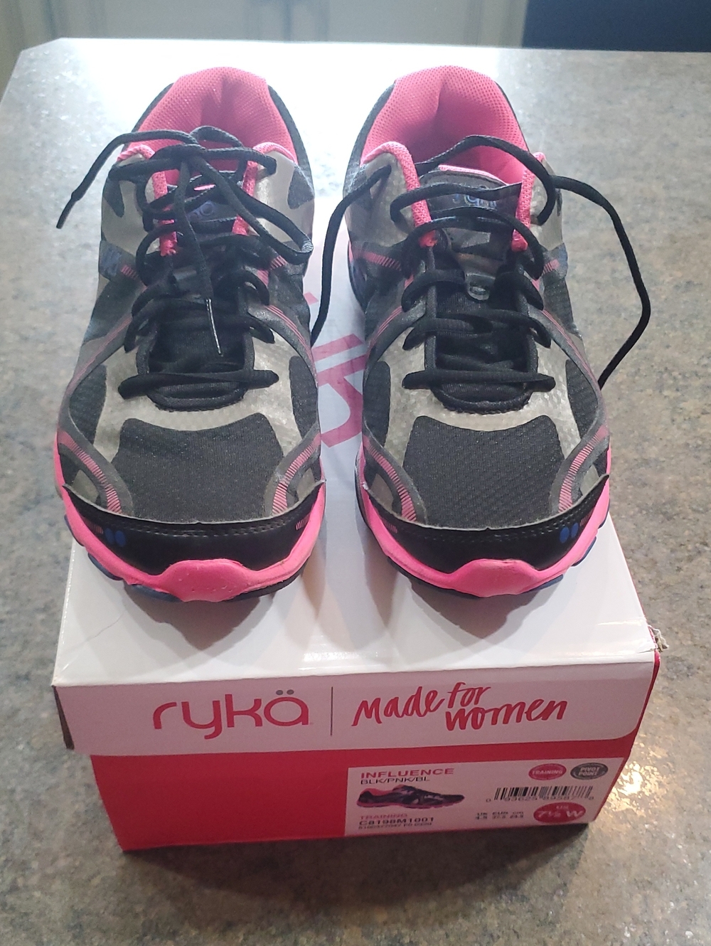 Ryka Women’s Black and Pink Running Sneakers